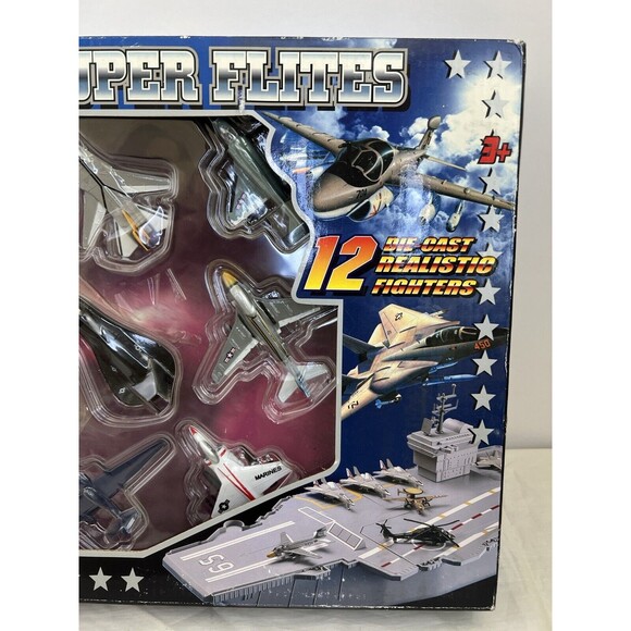 MOTOR MAX SUPER FLITES 12 Die Cast Realistic Fighters Military History New Seale - Picture 6 of 7